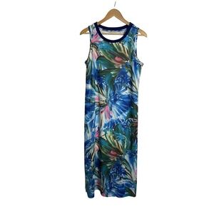 Soft Surroundings Petite Small Tropical Floral Penelope Maxi Dress